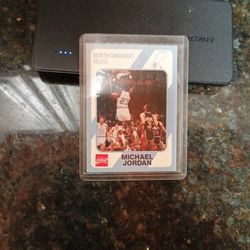 1989 Michael Jordan North Carolina Card