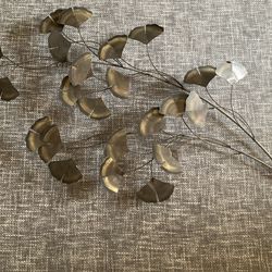 Steel Ginkgo Branch Wall Art