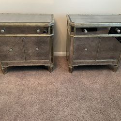 Two Mirrored Nightstands From Z Galerie