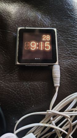 6th gen silver ipod nano touchscreen.