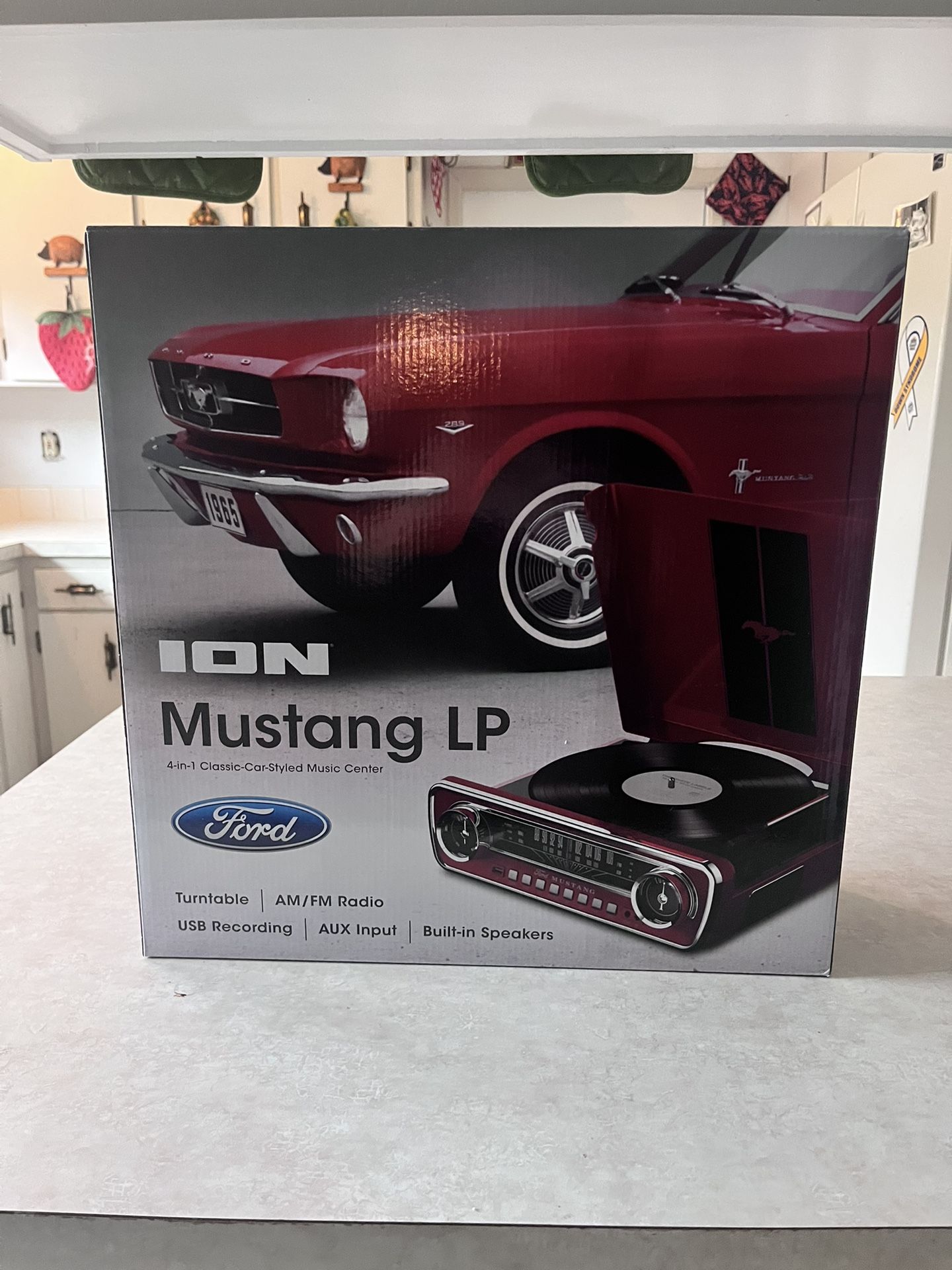 ION Ford Mustang LP 4-in-1 Classic Car-Styled Music Center