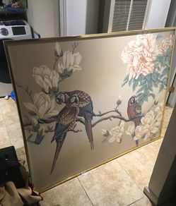 Letterman painting Parrots. $150 obo or trade