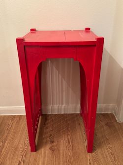 Red Table / Plant Stand- Spring 77373