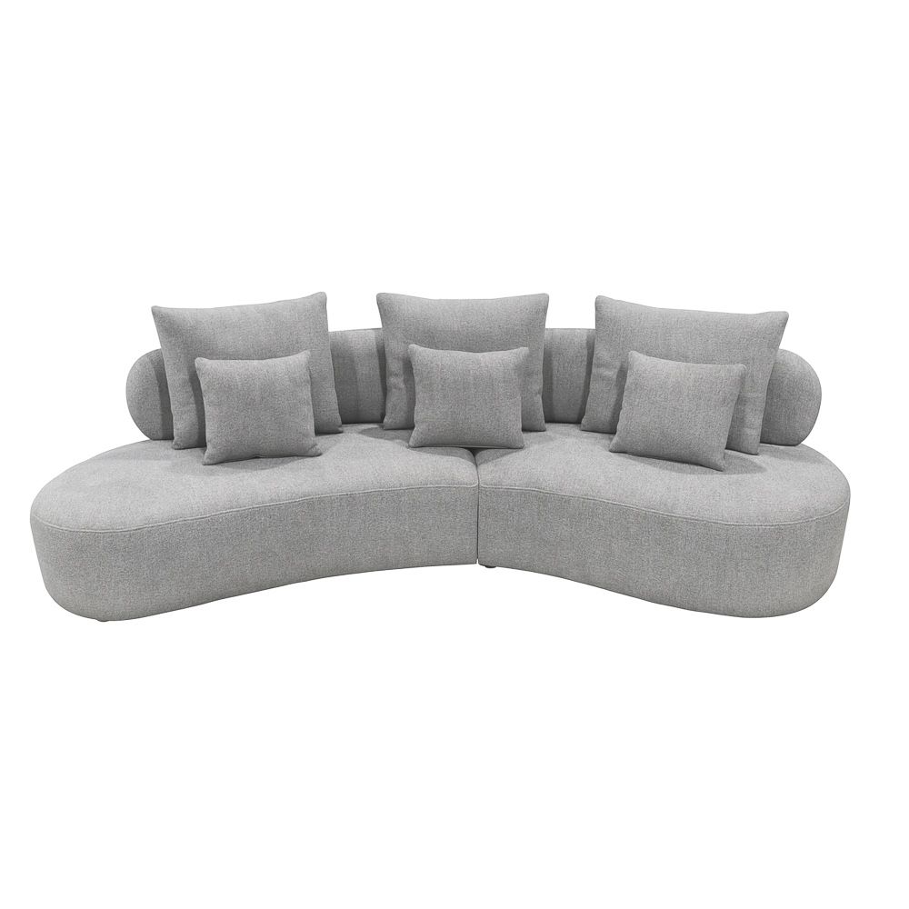 Grace Sectional Sofa with pillows Grey