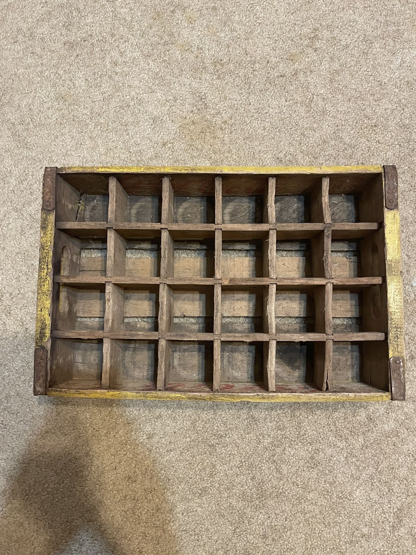 Great Shape Coca Cola Crate and 13 old collectable pop bottles