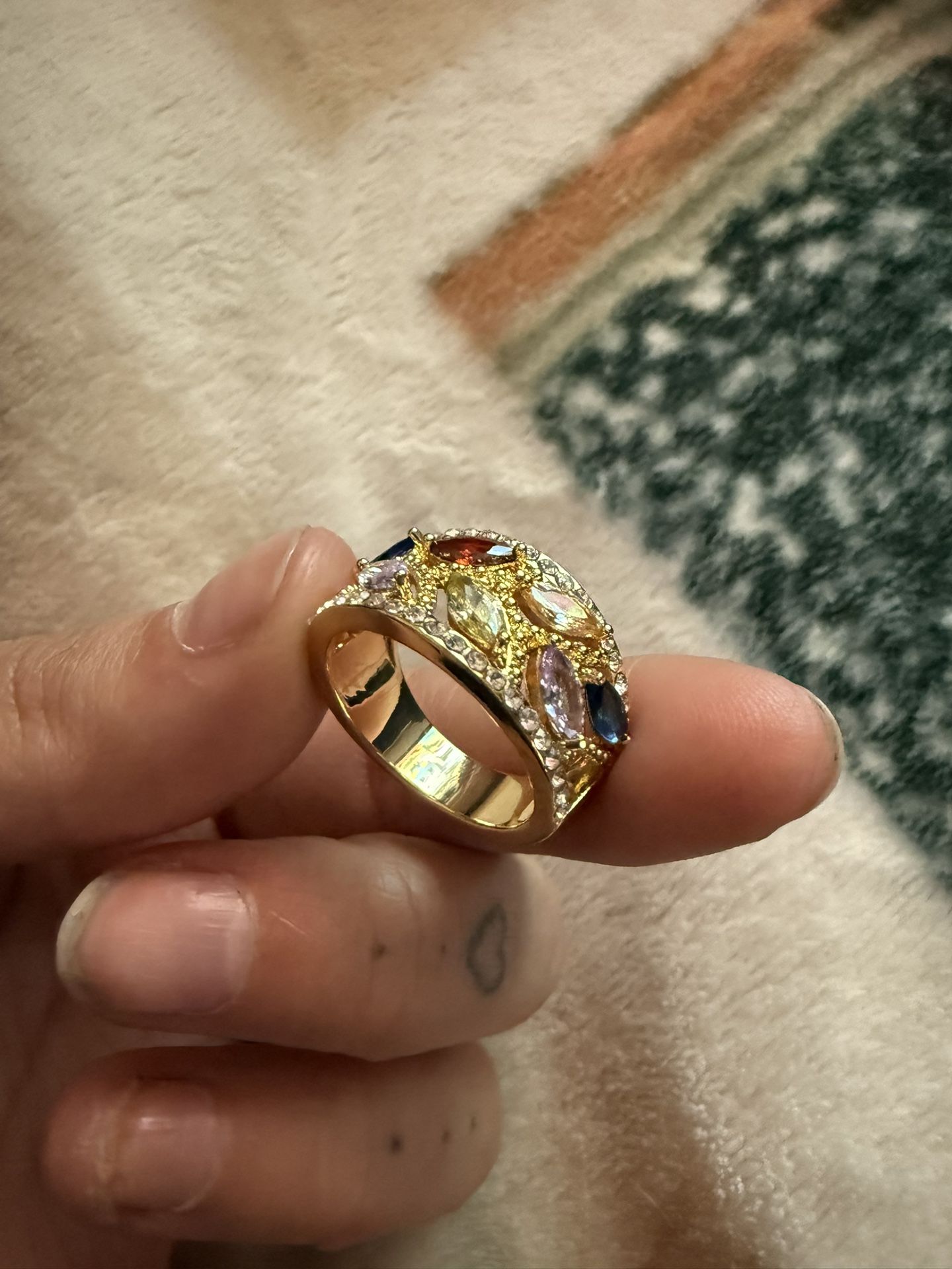 14k gold over brass ring