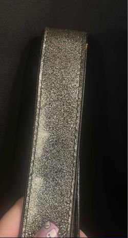 Silver glitter guitar strap