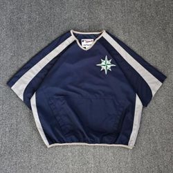 Majestic Men's Seattle Mariners MLB Warm Up Pullover Jersey Size Large

