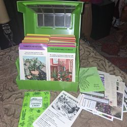 Vintage 1978 The Greenhouse Plant Gardening Card Set Botanical Index Cards Case