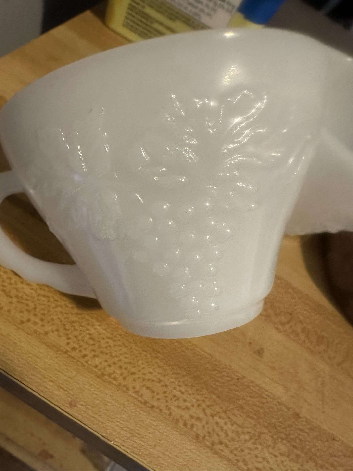 Vintage Milk Glass Punch Bowl