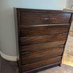 Tall Dresser With Dark Wood