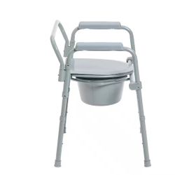 Drive Medical Folding Steel Bedside Commode