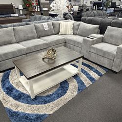 Gray sofa sectional