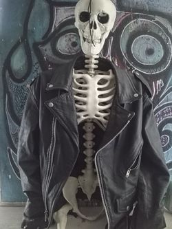 Rare Vintage First Genuine Leather Biker Jacket Men’s Size L 1990
