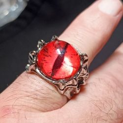 Gothic Adjustable Evil Eye Ring 