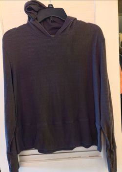 Ladies gray hooded shirt size large