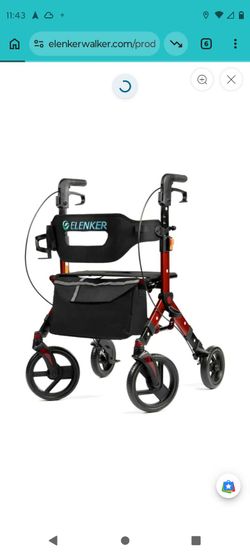 ELENKER ROLLATOR WALKER RED