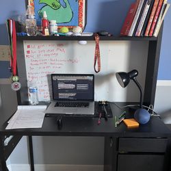 Kids desk with white board - $30