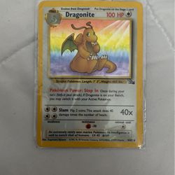 Pokémon card 1999 Word Fossil Dragónite 4 Holo -toy & Collectibles Color: Gold 