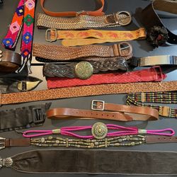 Bundle Of 20 Belts  And  Waistbands