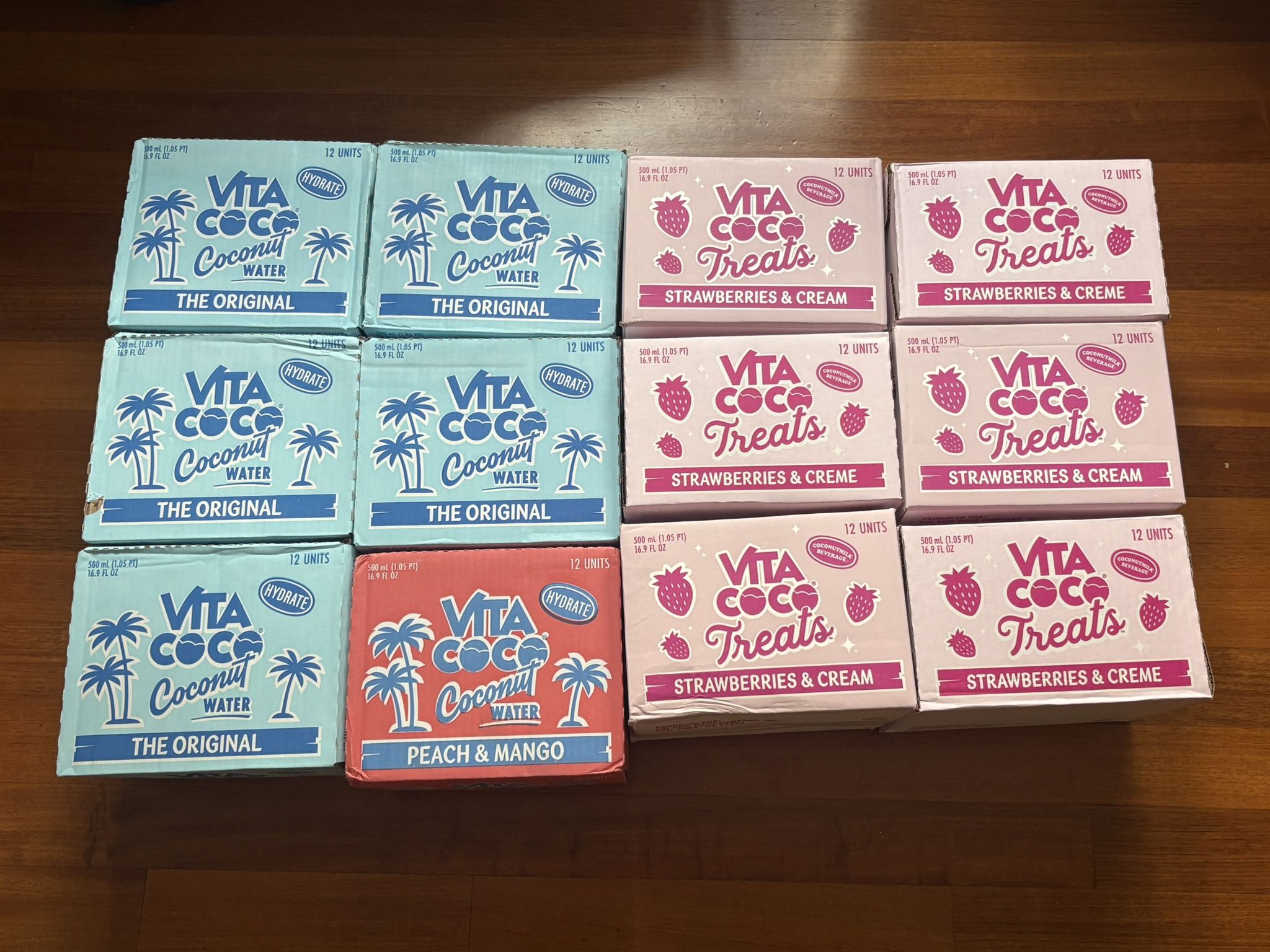 Vita Coco Water Vita Coconut Water Lot | Strawberries & Cream | Peach and Mango | Original