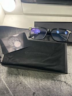 Chrome heart glasses