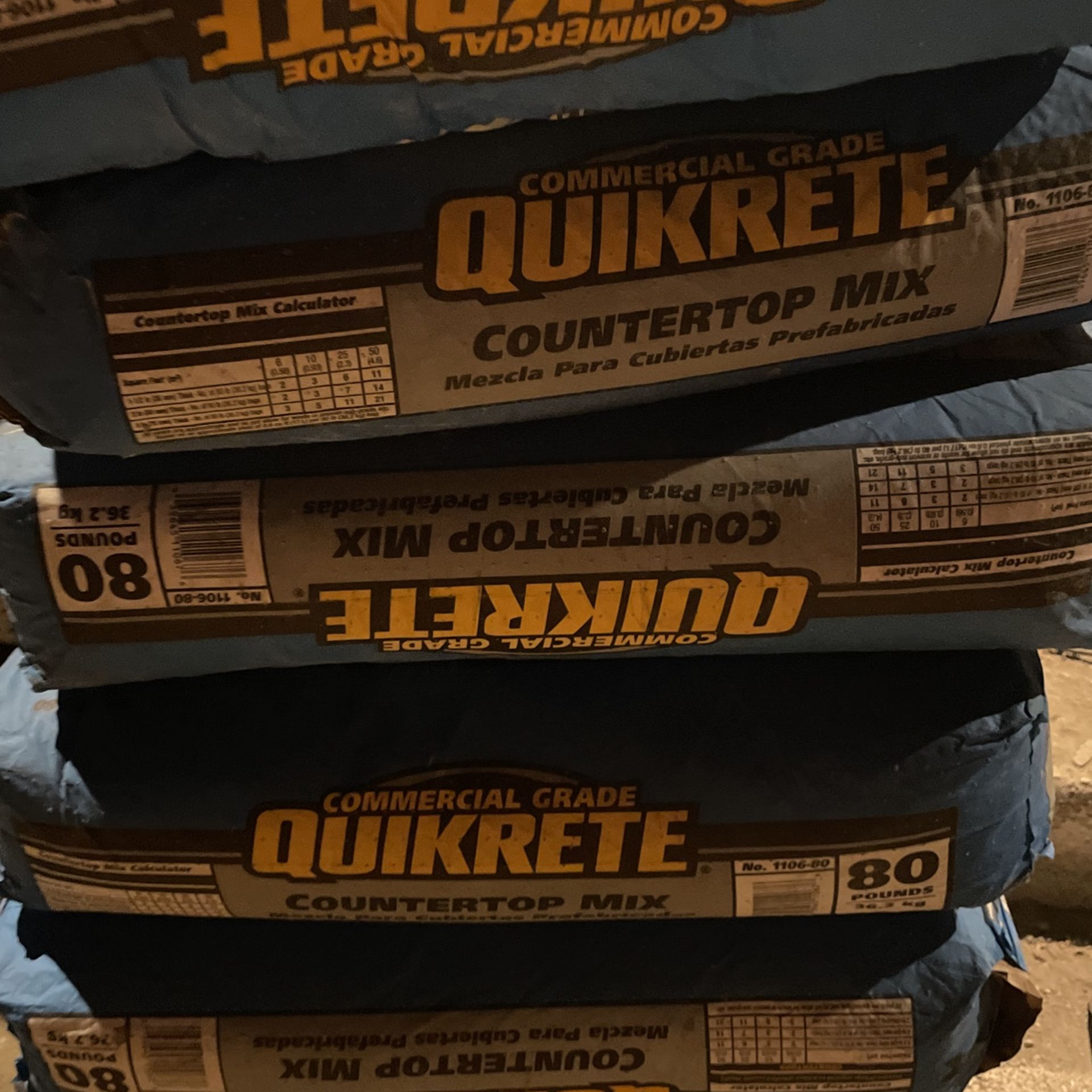 Quickrete Counter Top Concrete $ 18 Each