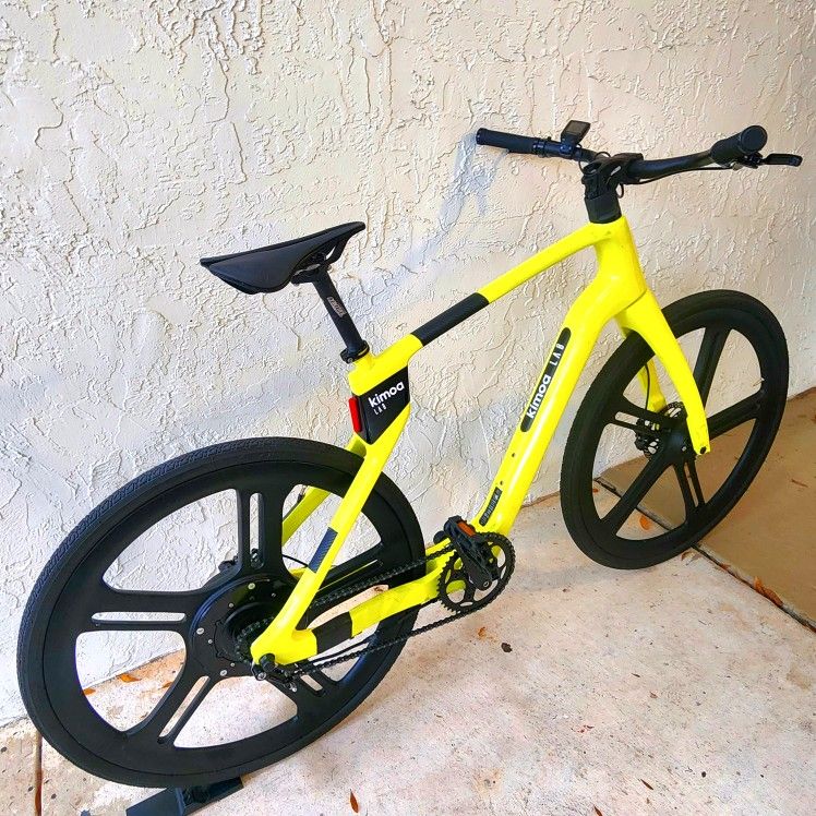 $4,000 MSRP ELECTRIC CARBON FIBER BIKE KIMOA LABS WITH HYDRAULIC DISK BRAKES AND PEDAL ASSIST