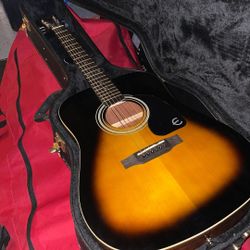 Epiphone DR 100 Vs Acoustic Guitar With Hard Case