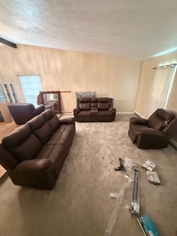 Brand New 3-Piece Brown Reclining Living Room Set – Tags Still Attached – $1,300 OBO
