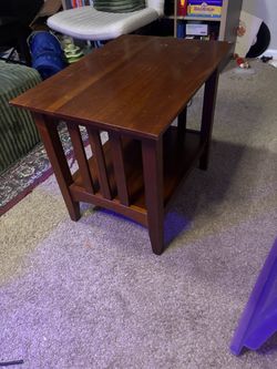 Wooden Coffee Table with Lower Shelf