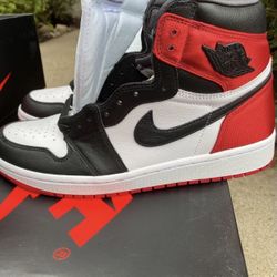 Nike WMNS Air Jordan 1 High OG Satin Black Toe Black Red CD0461-016 Women's 10. Limited Editio