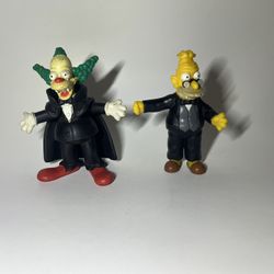 Vintage Simpsons Krusty the Clown Vampire Figure - 2001 Burger King  And The Simpsons Spooky Grampa Treehouse Horror