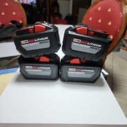 (4) Milwaukee  Bsatterys (M18 )  HD  12.0 (contact info removed) Gabriel 