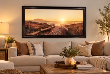Framed Beach Pathway Panoramic Wall Art