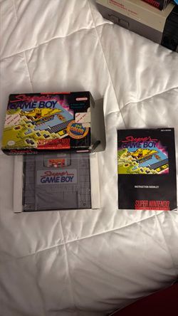 Super Game Boy SNES Cartridge with Box and Manual