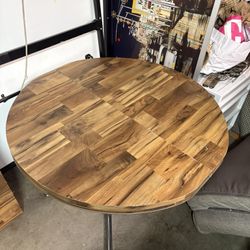 Mid Century Kitchen Nook Table. Walnut veneer. 