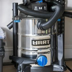 HART VOC812SF 3703 8 Gallon 6 Peak HP Stainless Steel Wet/Dry Vacuum