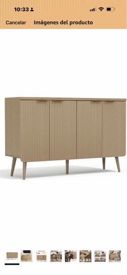 Mid-Century Modern 4-Door Sideboard Cabinet