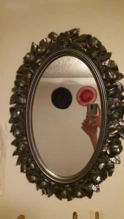 Silver rose mirror