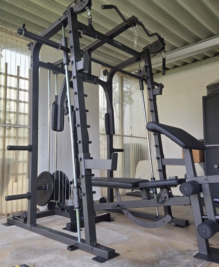 Smith Machine 2001 | Multi-Use Adj Bench | Gym Equipment | Fitness | Squat Rack | Excercise |🔴WEIGHTS AND BARBELL SOLD SEPARATELY 🔴 FREE DELIVERY 🚚