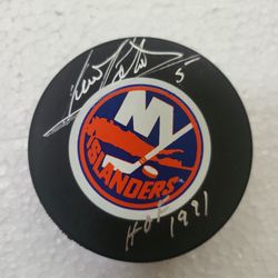 Denis Potvin signed puck