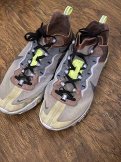 Nike Mens React Element 87 Desert Sand/Cool Grey Synthetic Size 9 Shoes