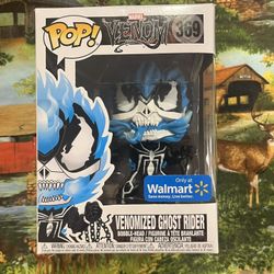 Rare Funko POP 369- Blue Venomized Ghost Rider 
