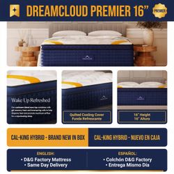 DreamCloud Premier cal -king  - Rest 16" Hybrid Mattress