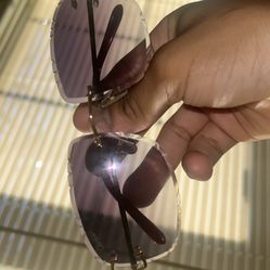 Cartier Glasses Buffs Purple Diamond Cut 