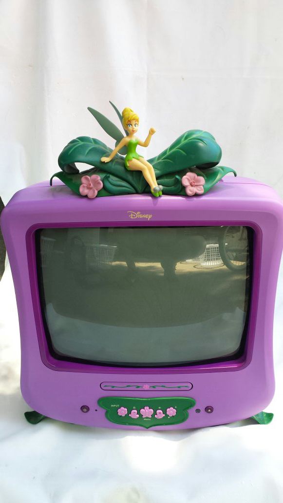 Disney Tinkerbell color TV with built-in DVD player for Sale in