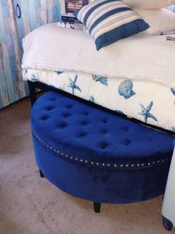 Bedroom couch royal blue