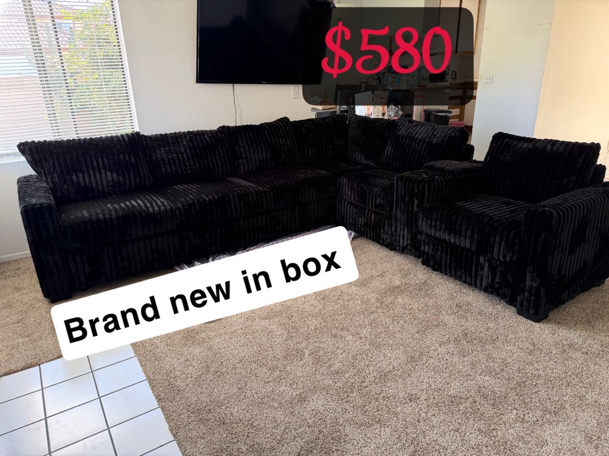 Reversible Loveseat + Reversible Loveseat W/USB Console & Cup Holders + Corner Wedge + Armless Chair