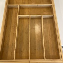 Bamboo Silverware Organizer